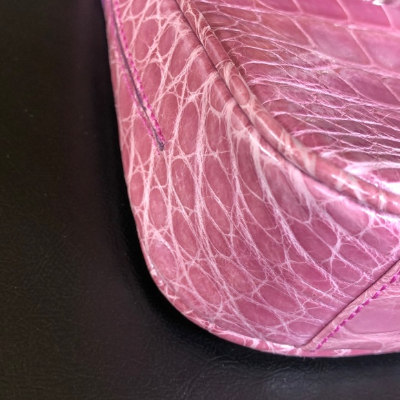 Ralph Lauren Ricky Id GENUINE alligator 🐊   chain handbag 👜 stunning - Picture 10 of 15